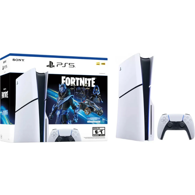 Consola Sony PlayStation 5 Slim CFI-2015 Disk 1TB SSD Fortnite Cobalt Star Bundle - White/Black